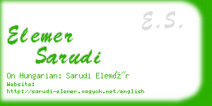 elemer sarudi business card